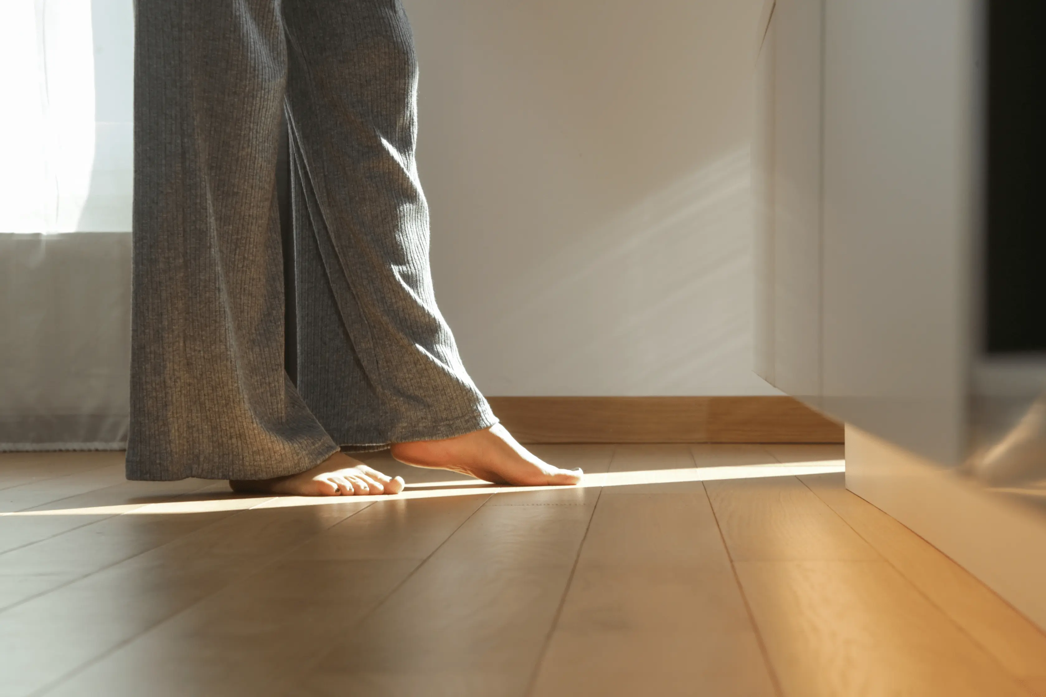 Woman On Top Of Underflooring Heating